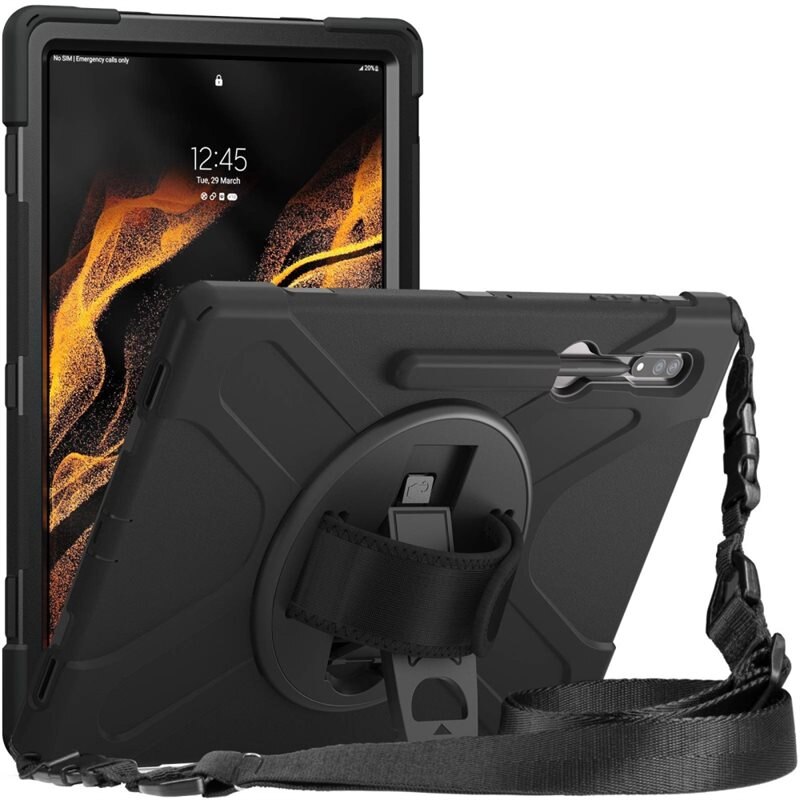 Stødsikker Hybridcover Samsung Galaxy Tab S8 Ultra sort