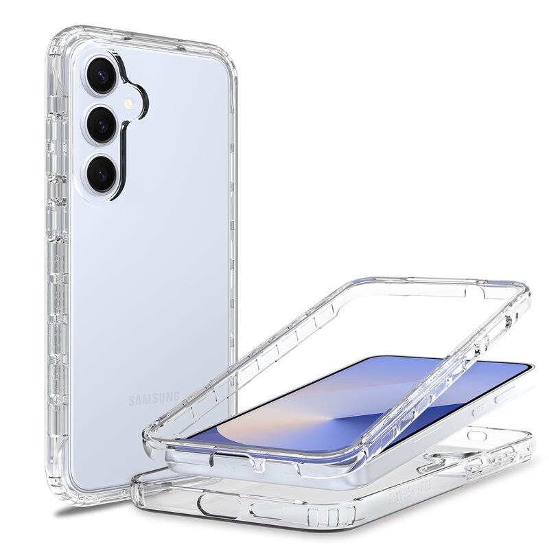 Mobique Full Cover Case Samsung Galaxy S25 Plus Gennemsigtig - Fuldt dækkende mobilcover i to lag