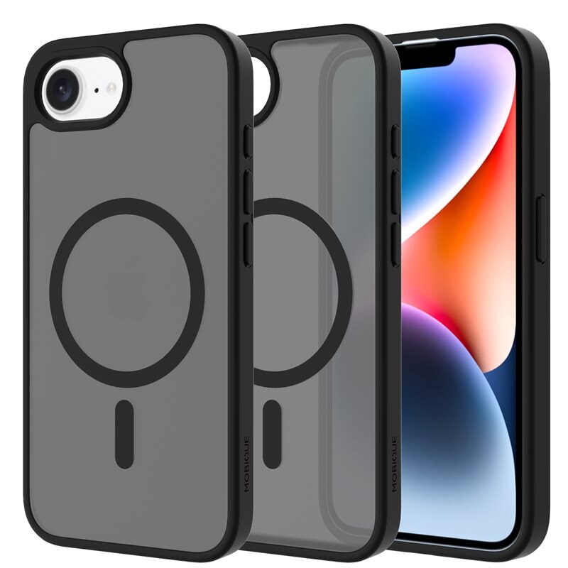 Mobique Magnetic Hybrid Cover iPhone 16e Frosted Black