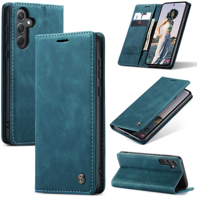 CaseMe Slim Pung Etui Samsung Galaxy A56 Blå - Tyndt mobilcover med pung