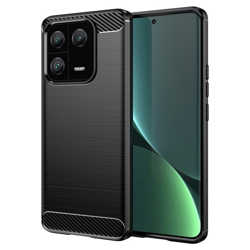 tectTech Xiaomi 13 Pro Cover TPU Brushed Sort - Mobilcover i stilfuldt design