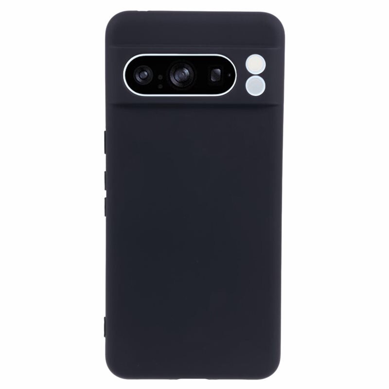 Stødsikker Cover TPU Google Pixel 8 Pro Sort - Stilfuldt cover i sjov farve med beskyttelse for linserne