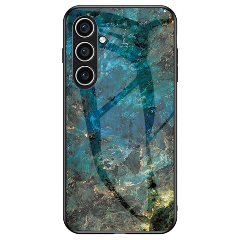 Cover Hærdet Glas Samsung Galaxy S24 emerald - Stilfuldt mobilcover med mønster
