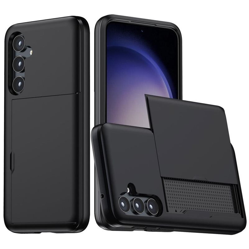 Cover Kortholder Samsung Galaxy A55 Sort - Cover med indbygget kortholder