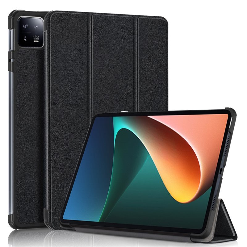 Etui Tri-fold Xiaomi Pad 6 Pro Sort - Beskyttende etui med støttefunktion