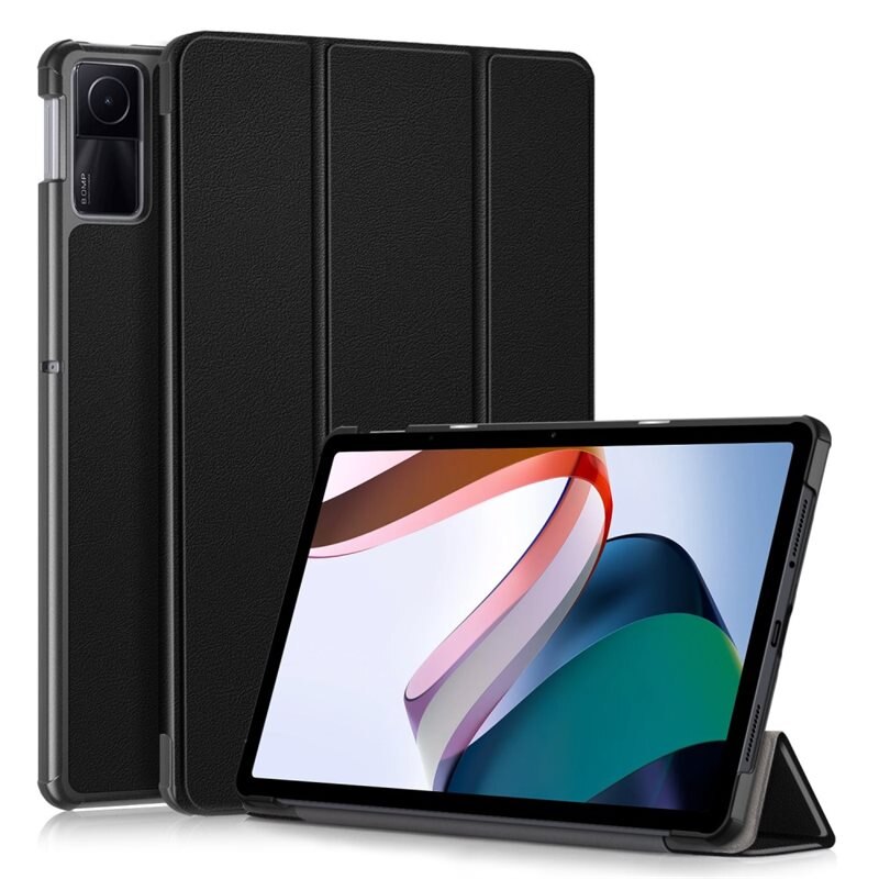 Etui Tri-fold Xiaomi Redmi Pad SE Sort - Beskyttende etui med støttefunktion