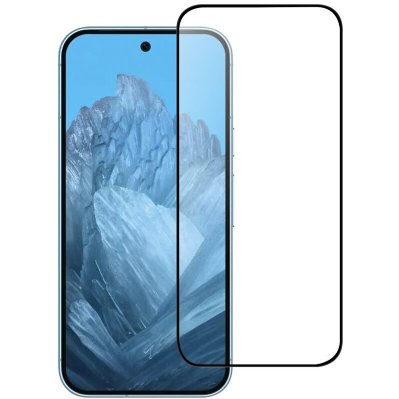 Full-fit Hærdet Glas Skærmbeskytter Google Pixel 9 Pro sort - Skærmbeskyttelse, der dækker hele skærmen