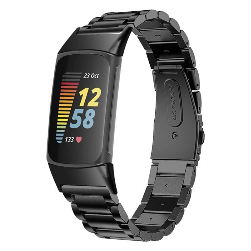 Metalarmbånd Fitbit Charge 5 Sort - Armbånd i luksuriøst og stilrent design