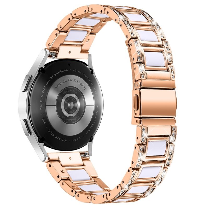 Diamond Bracelet Samsung Galaxy Watch 4 Classic 46mm Rosegold Snow