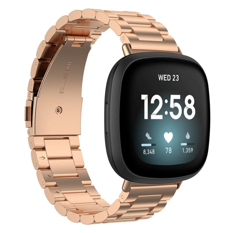 Metalarmbånd Fitbit Versa 4 Rose guld - Armbånd i luksuriøst og stilrent design