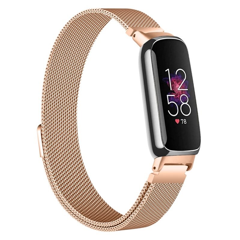 Armbånd Milanese Fitbit Inspire 3 Rose guld - Luksuriøst armbånd med magnetisk lukning - Rustfrit stål