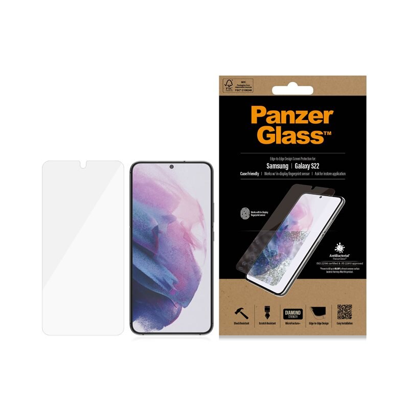 PanzerGlass Samsung Galaxy S22 Skærmbeskyttelse Ultra Wide Fit