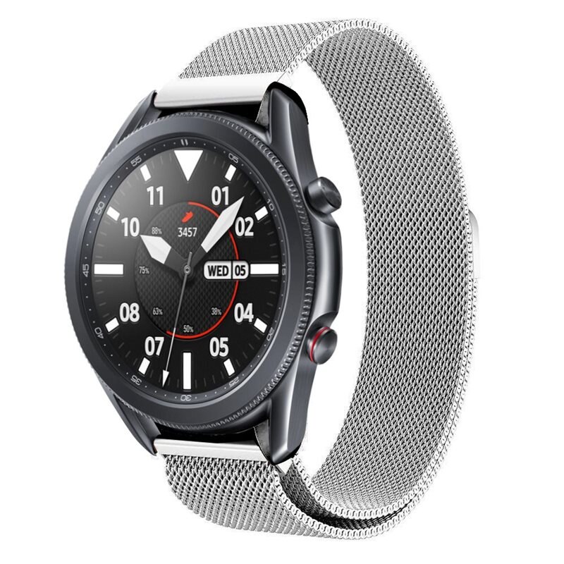 Armbånd Milanese Samsung Galaxy Watch 5 Pro 45mm Sølv - Luksuriøst armbånd med magnetisk lukning - Rustfrit stål