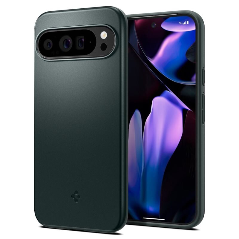 Spigen Google Pixel 9 Pro XL Case Thin Fit Abyss Green - Tyndt, minimalistisk cover