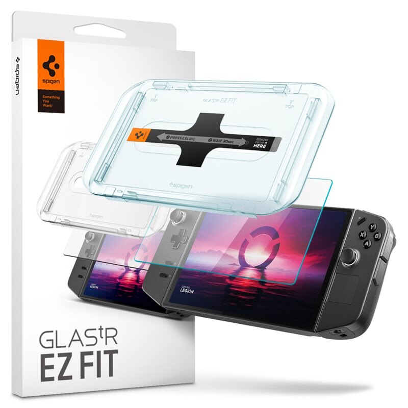 Spigen Lenovo Legion Go Screen Protector GLAS.tR EZ Fit - Glasskærmbeskytter med monteringsramme