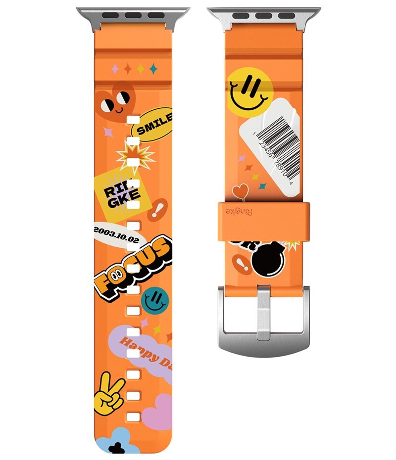 Ringke Rubber One Bold Band Apple Watch 42/44/45/49mm Orange Sticker