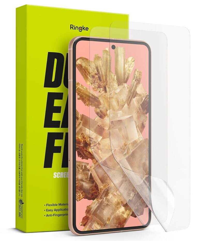 Ringke Dual Easy Screen Protector (2-pack) Google Pixel 8 - Skærmbeskyttelse med monteringsværktøj for perfekt pasform