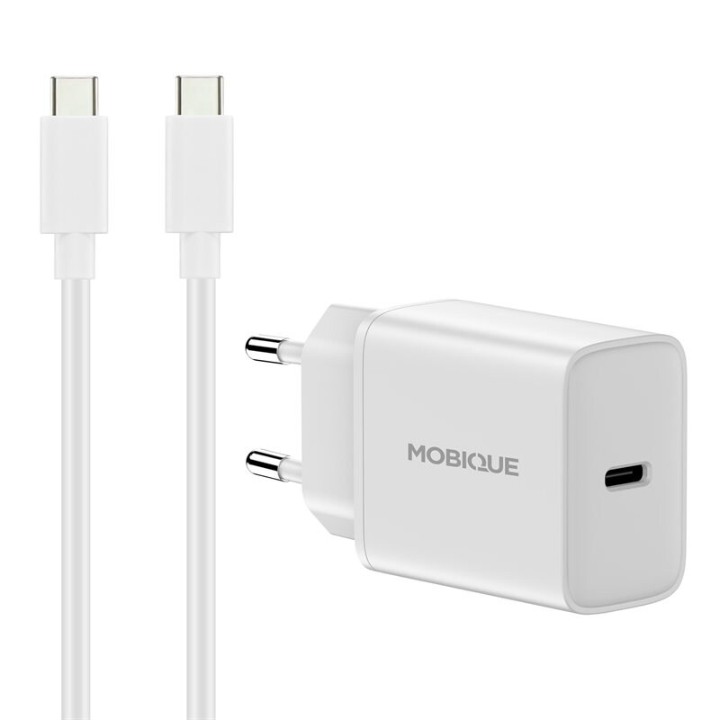 Komplet oplader OnePlus Pad Go 2 - 2m kabel og vægoplader USB-C Hvid