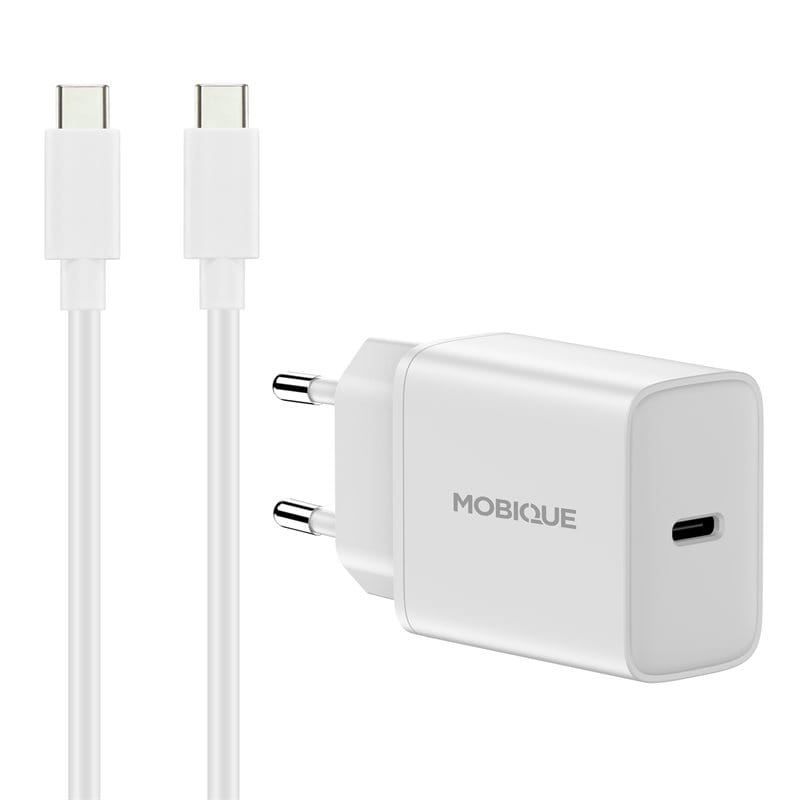 Komplet oplader OnePlus Pad Go 2 - 2m kabel og vægoplader USB-C Hvid