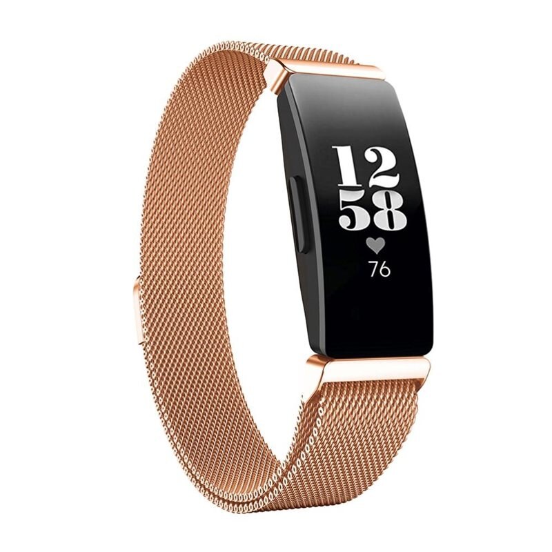 Armbånd Milanese Fitbit Inspire/Inspire HR/Inspire 2 Rose guld - Luksuriøst armbånd med magnetisk lukning - Rustfrit stål