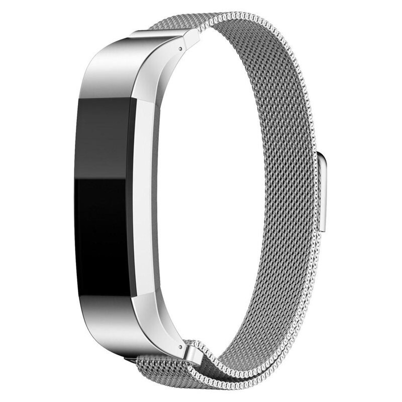 Armbånd Milanese Fitbit Alta HR/Alta Sølv - Luksuriøst armbånd med magnetisk lukning - Rustfrit stål