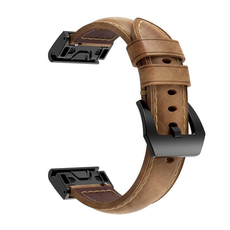 Læderrem Garmin Fenix 7 Brun - Smart læderarmbånd