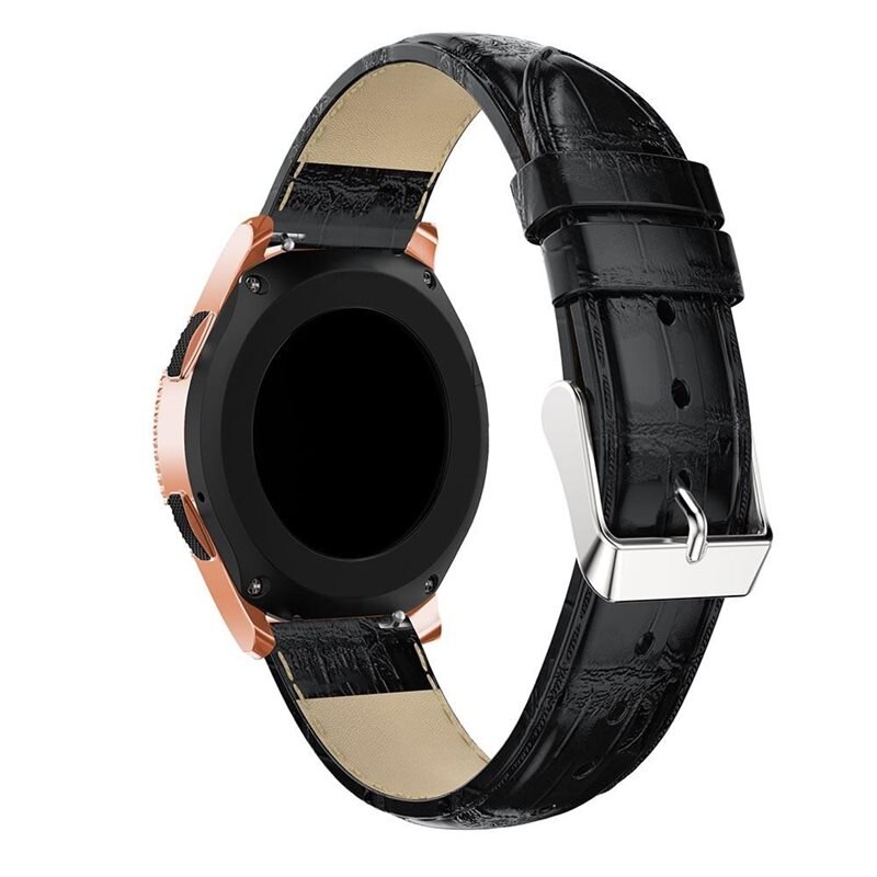 Læderrem Krokodil Garmin Forerunner 55 sort