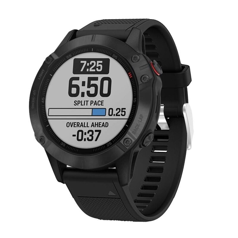 Rem af silikone til Garmin Fenix 7 Pro Sort - Sporty armbånd perfekt til træningen