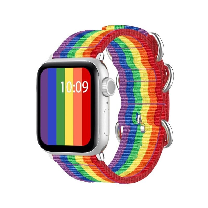 Apple Watch 42mm Nato armbånd regnbue