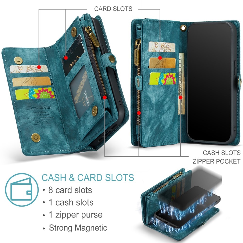 Multi-slot Mobiltaske iPhone XR blå