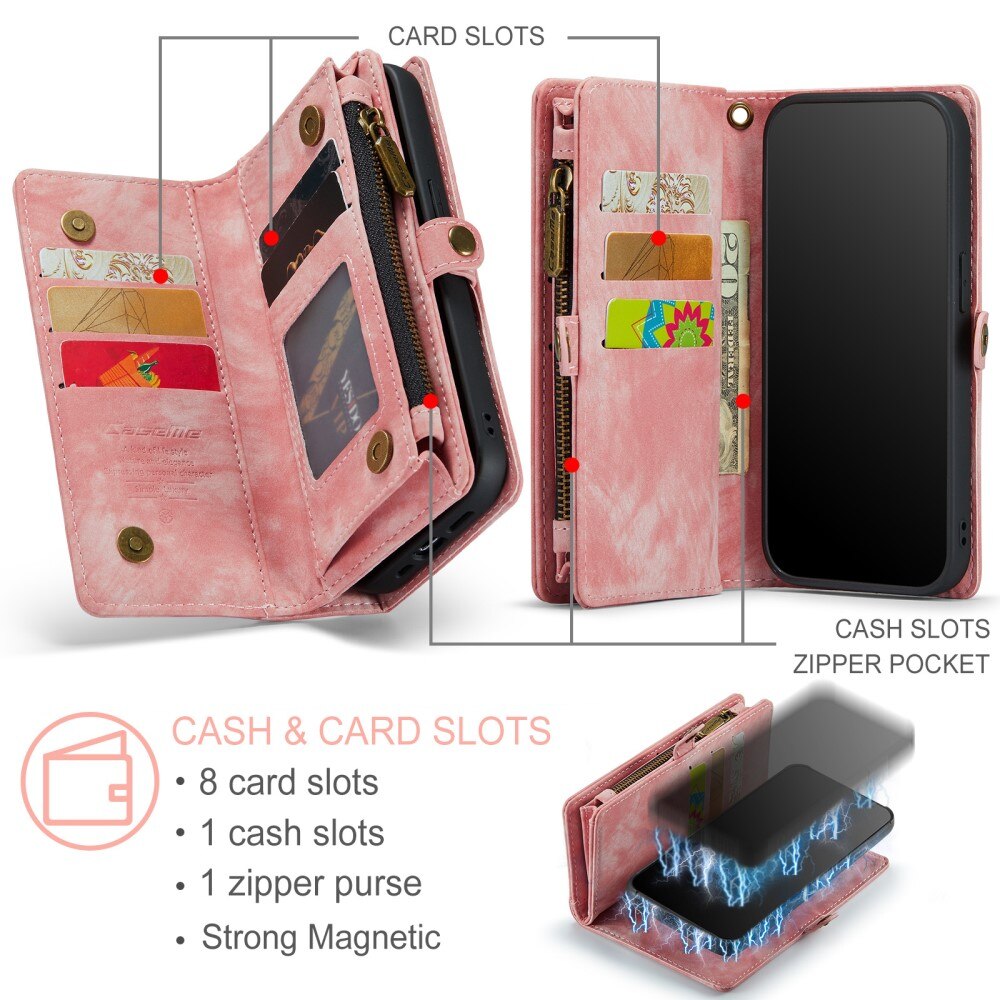 Multi-slot Mobiltaske iPhone Xr Lyserød