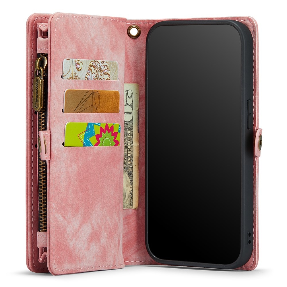 Multi-slot Mobiltaske iPhone XR lyserød