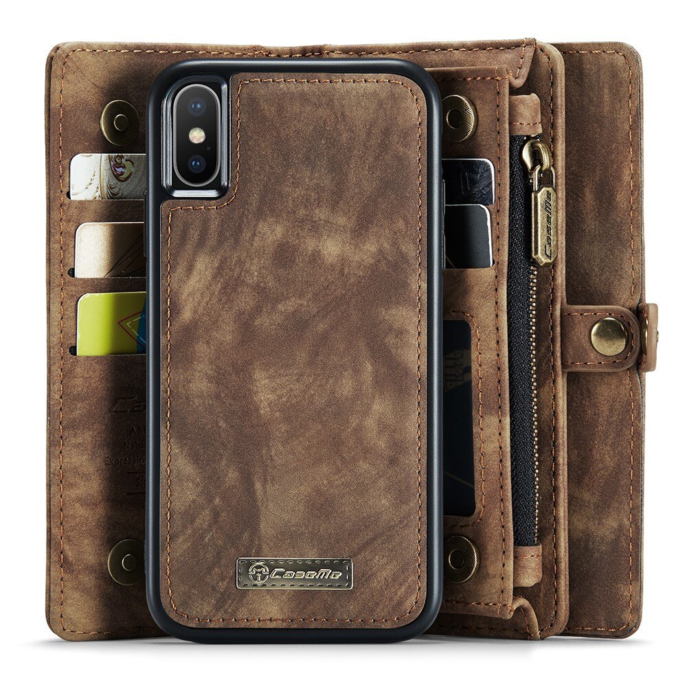 Multi-slot Mobiltaske iPhone XS Max brun