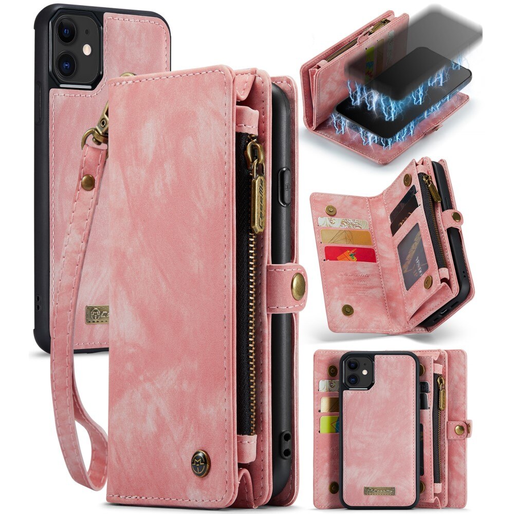 Multi-slot Mobiltaske iPhone 11 lyserød