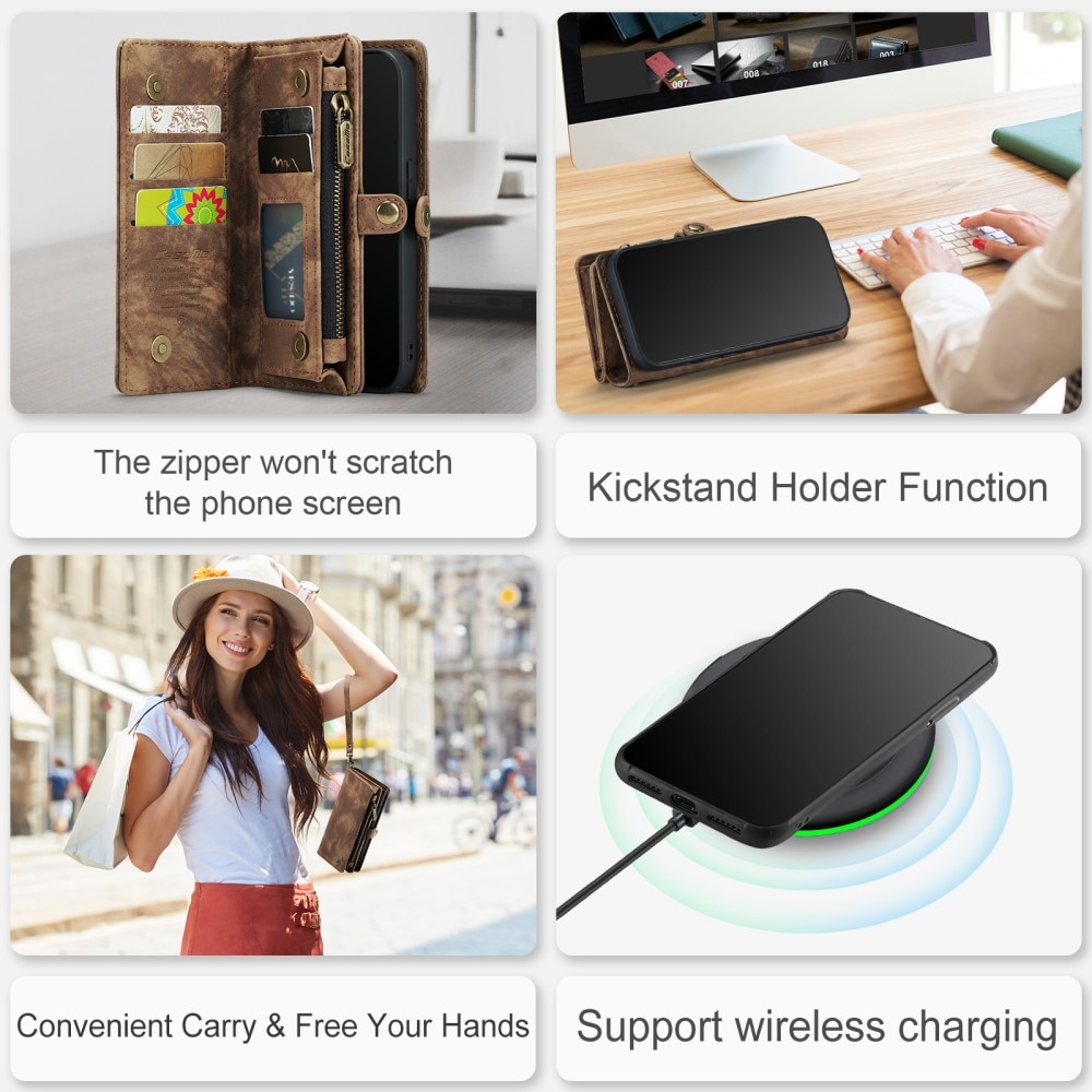 Multi-slot Mobiltaske iPhone 11 Pro Brun