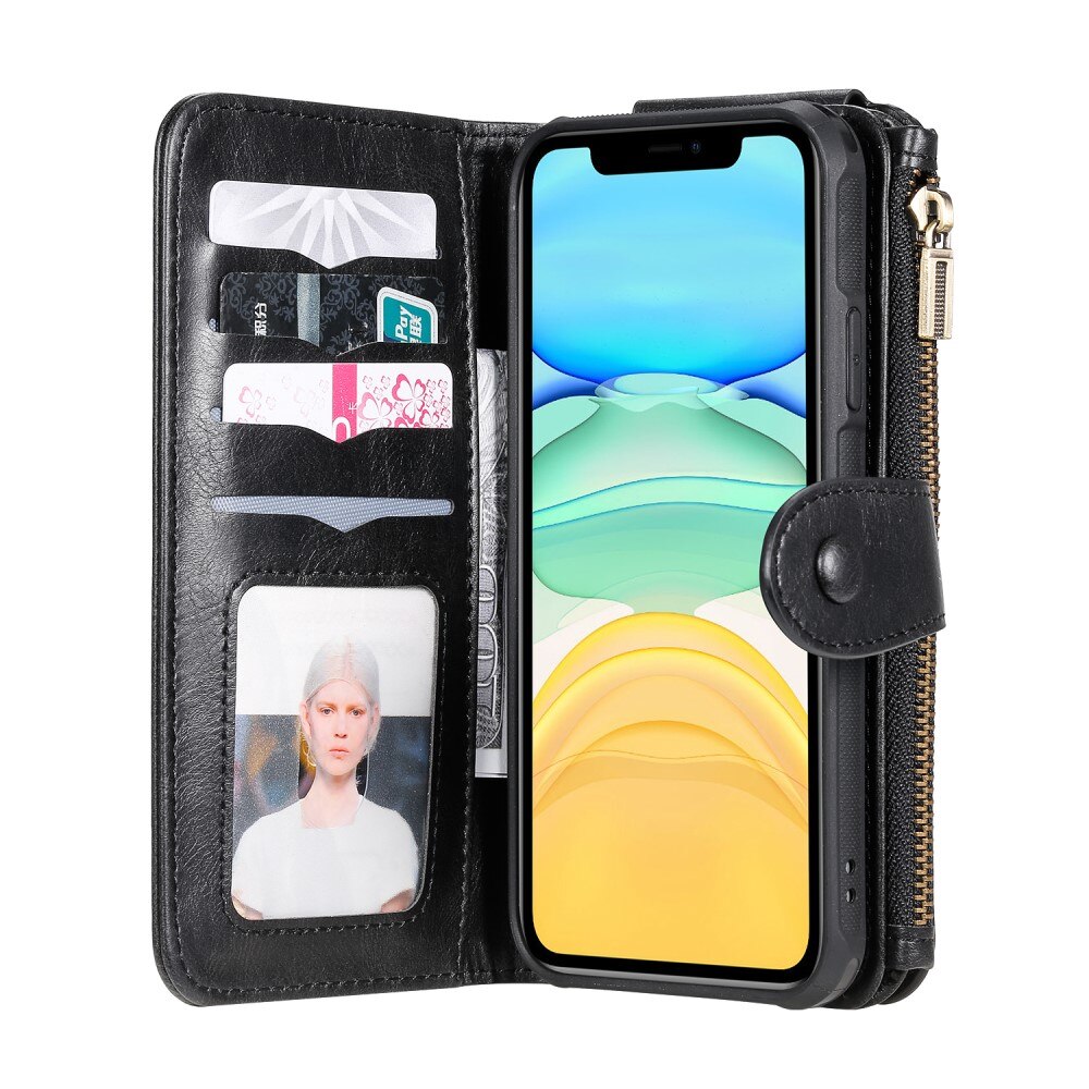 Magnet Leather Multi-Wallet iPhone 11 sort