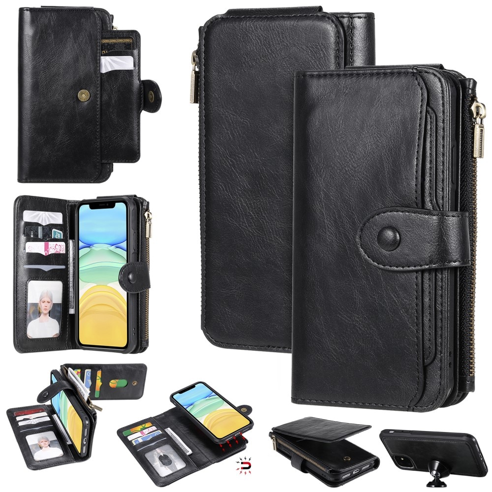 Magnet Leather Multi-Wallet iPhone 11 sort