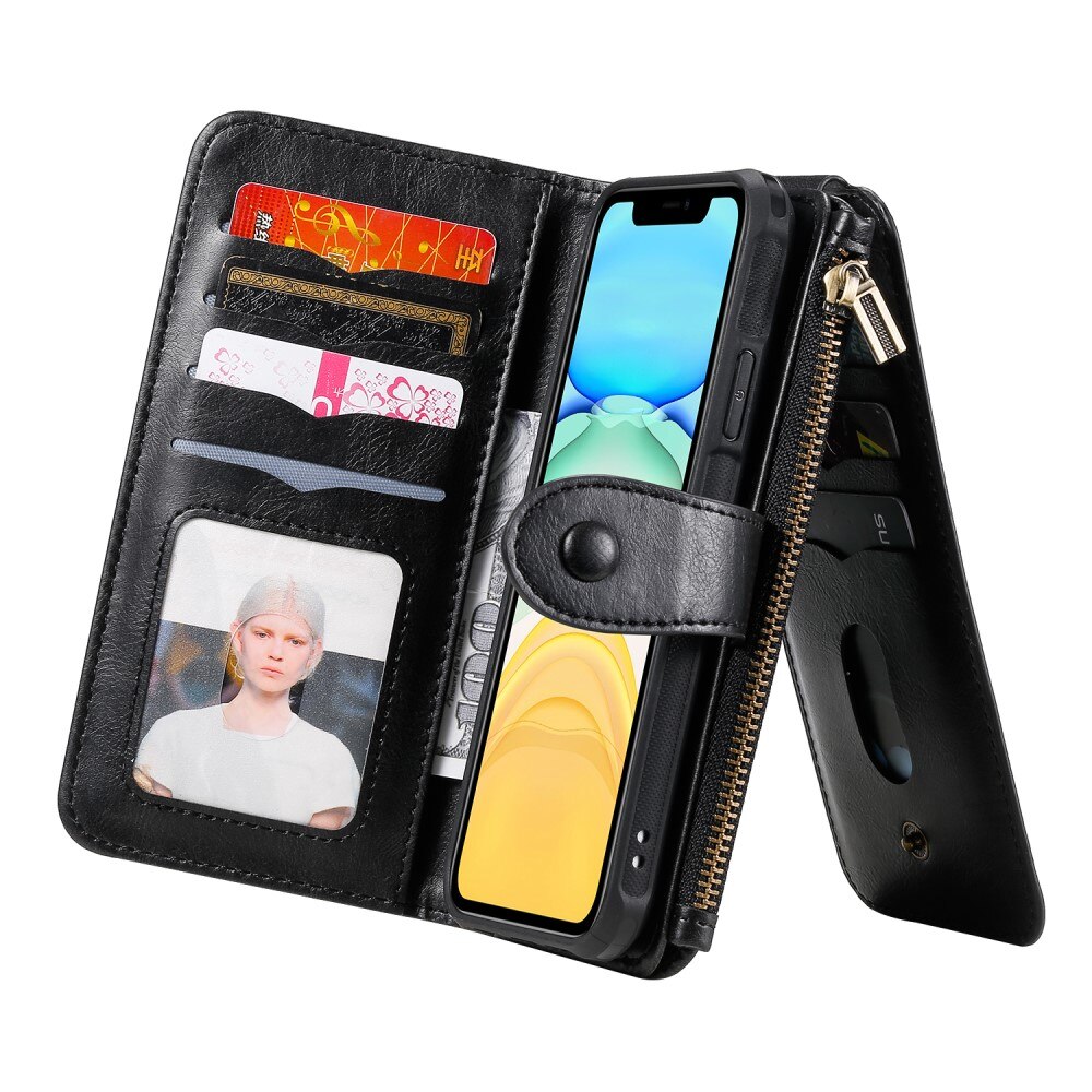 Magnet Leather Multi-Wallet iPhone 11 sort