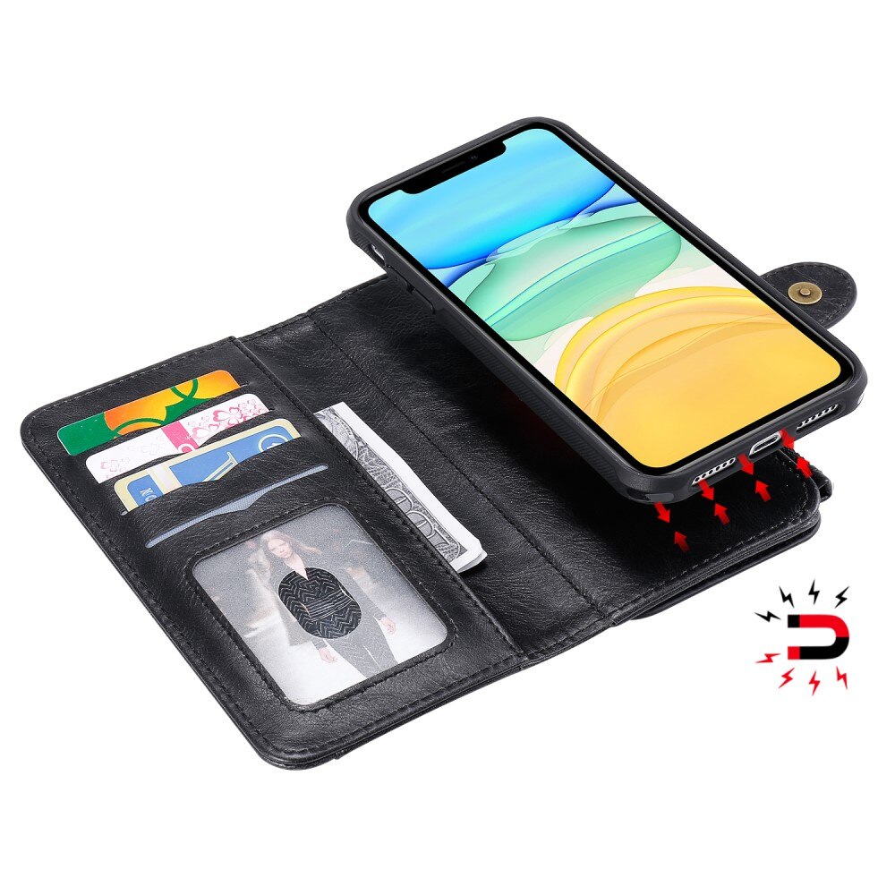 Magnet Leather Multi-Wallet iPhone 11 sort