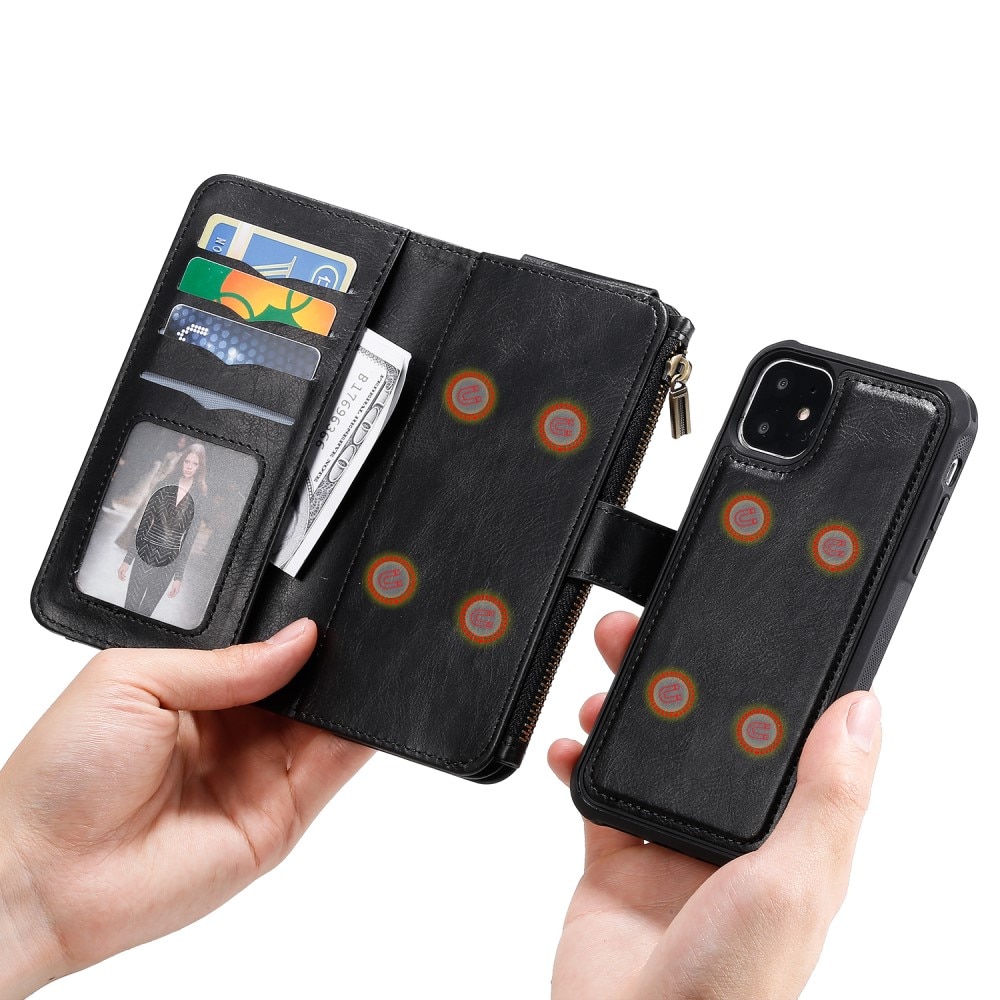 Magnet Leather Multi-Wallet iPhone 11 sort