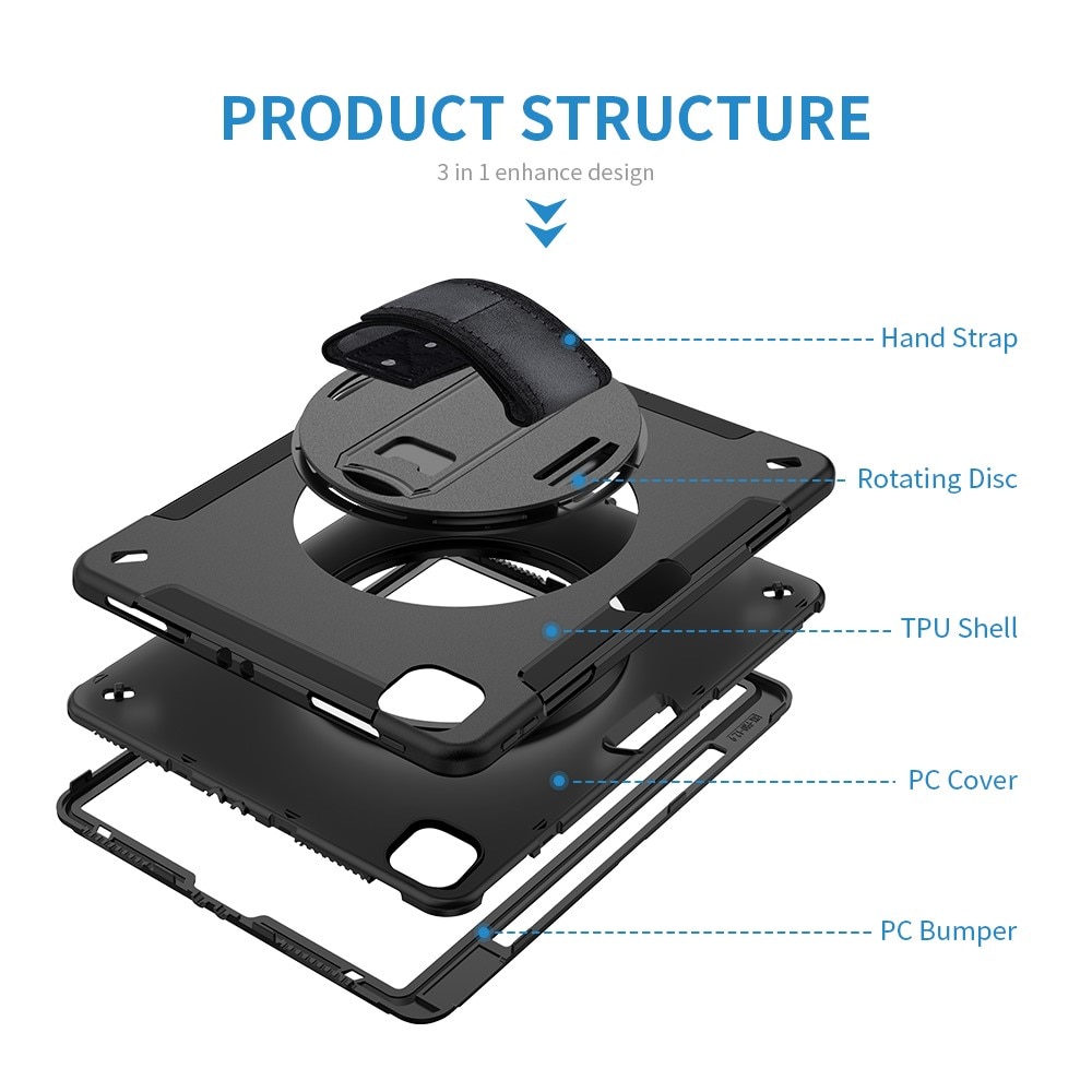 Stødsikker Hybridcover iPad Pro 12.9 6th Gen (2022) sort