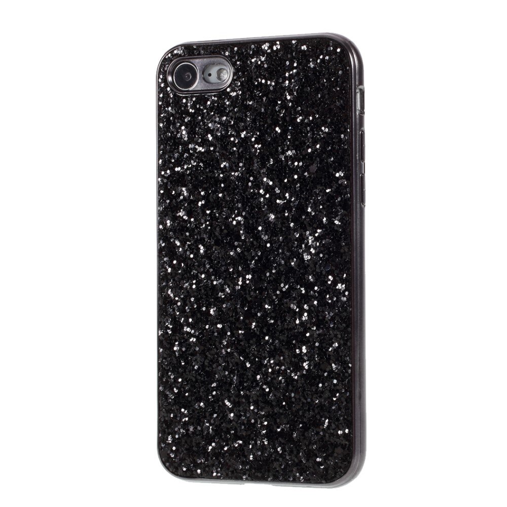 Glittercover iPhone SE (2022) sort