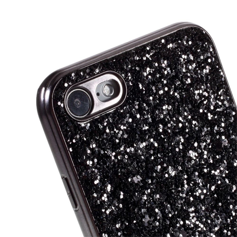 Glittercover iPhone SE (2022) sort
