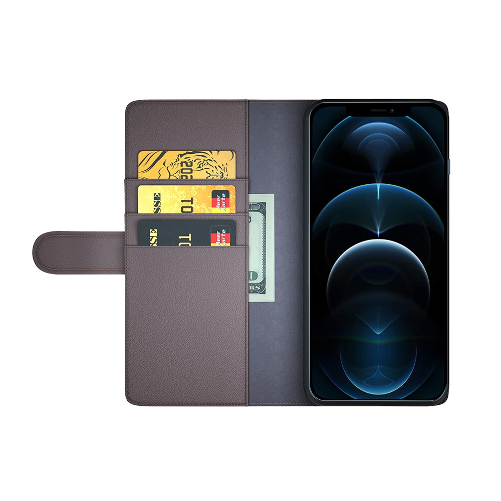 Ægte Læderetui iPhone 12 Pro Max Brun