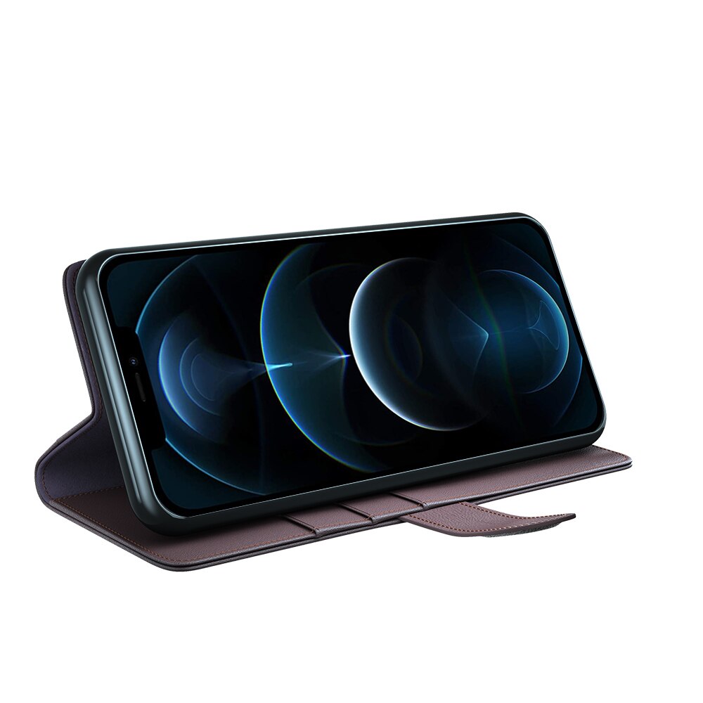 Ægte Læderetui iPhone 12 Pro Max Brun