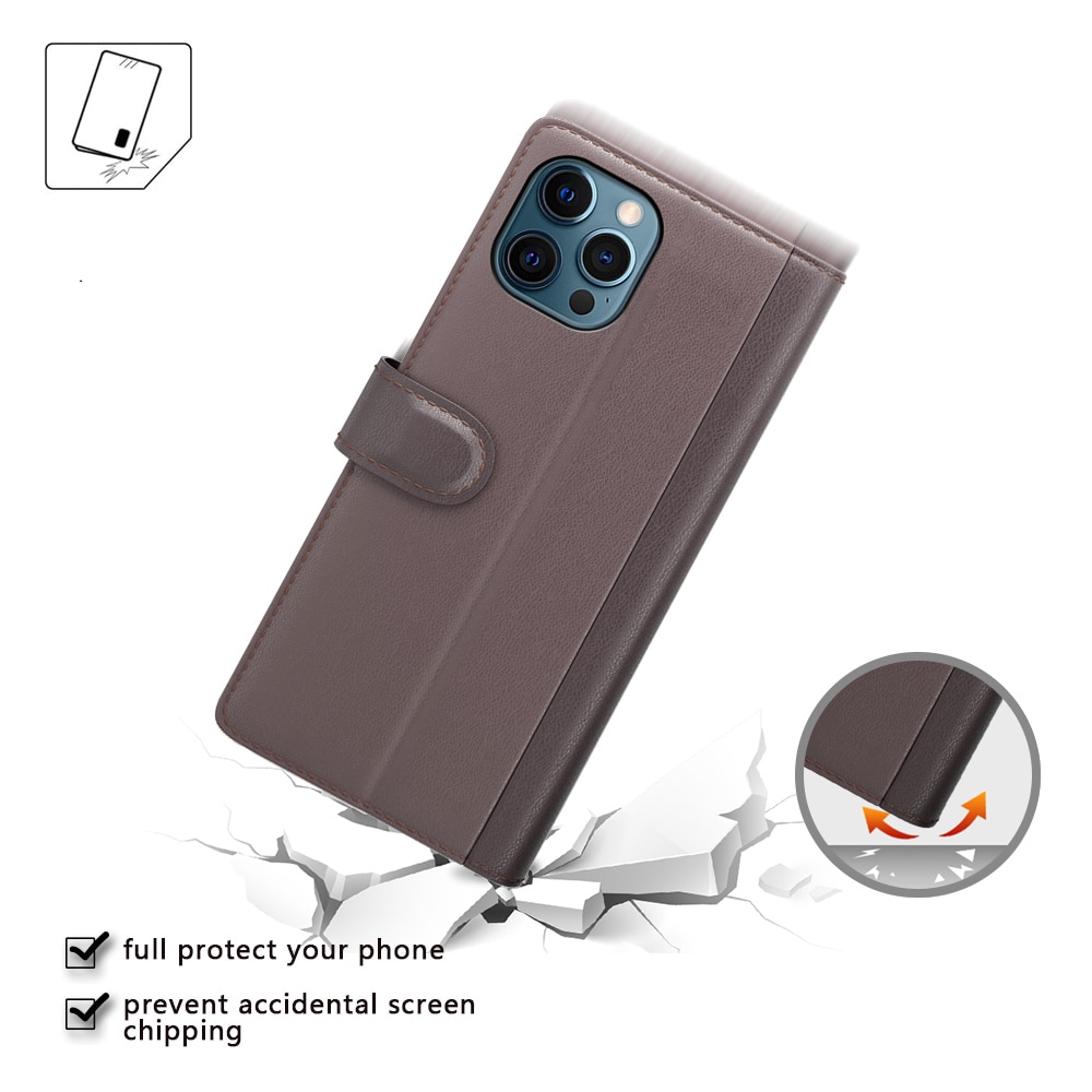 Ægte Læderetui iPhone 12 Pro Max Brun