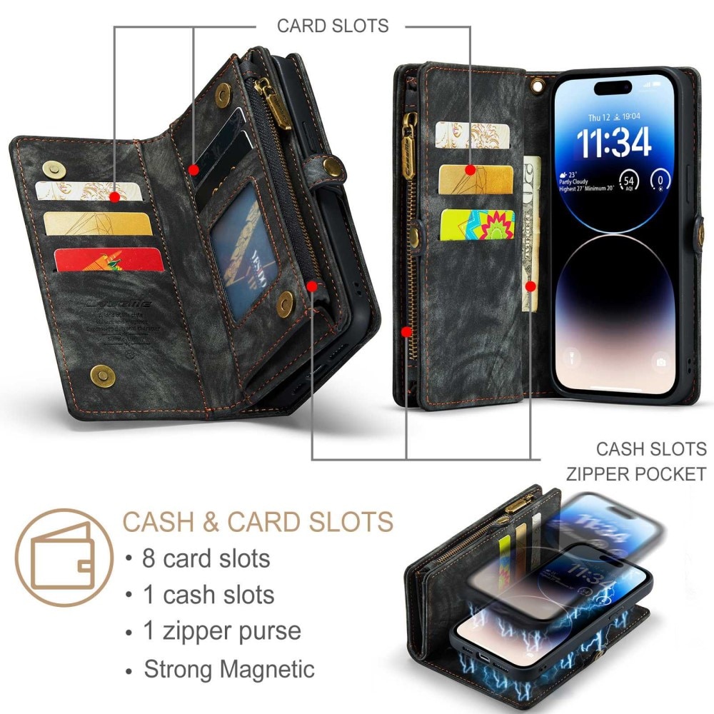 Multi-slot Mobiltaske iPhone 12 Pro Max grå