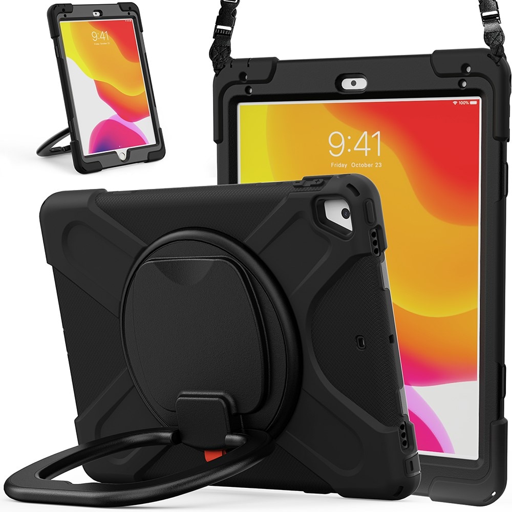 Hybrid-etui med Kickstand og skulderrem iPad Air 2 9.7 (2014) sort