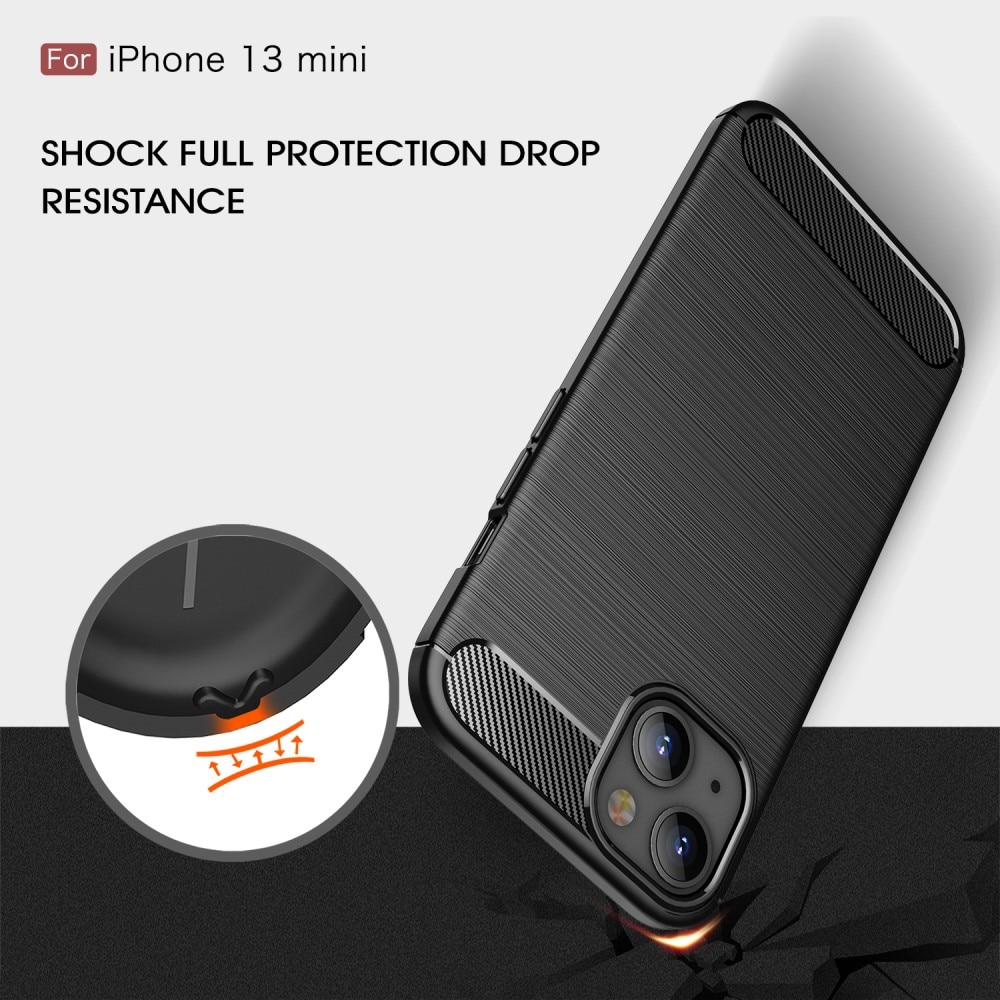 Apple iPhone 13 Mini Cover TPU Brushed Sort