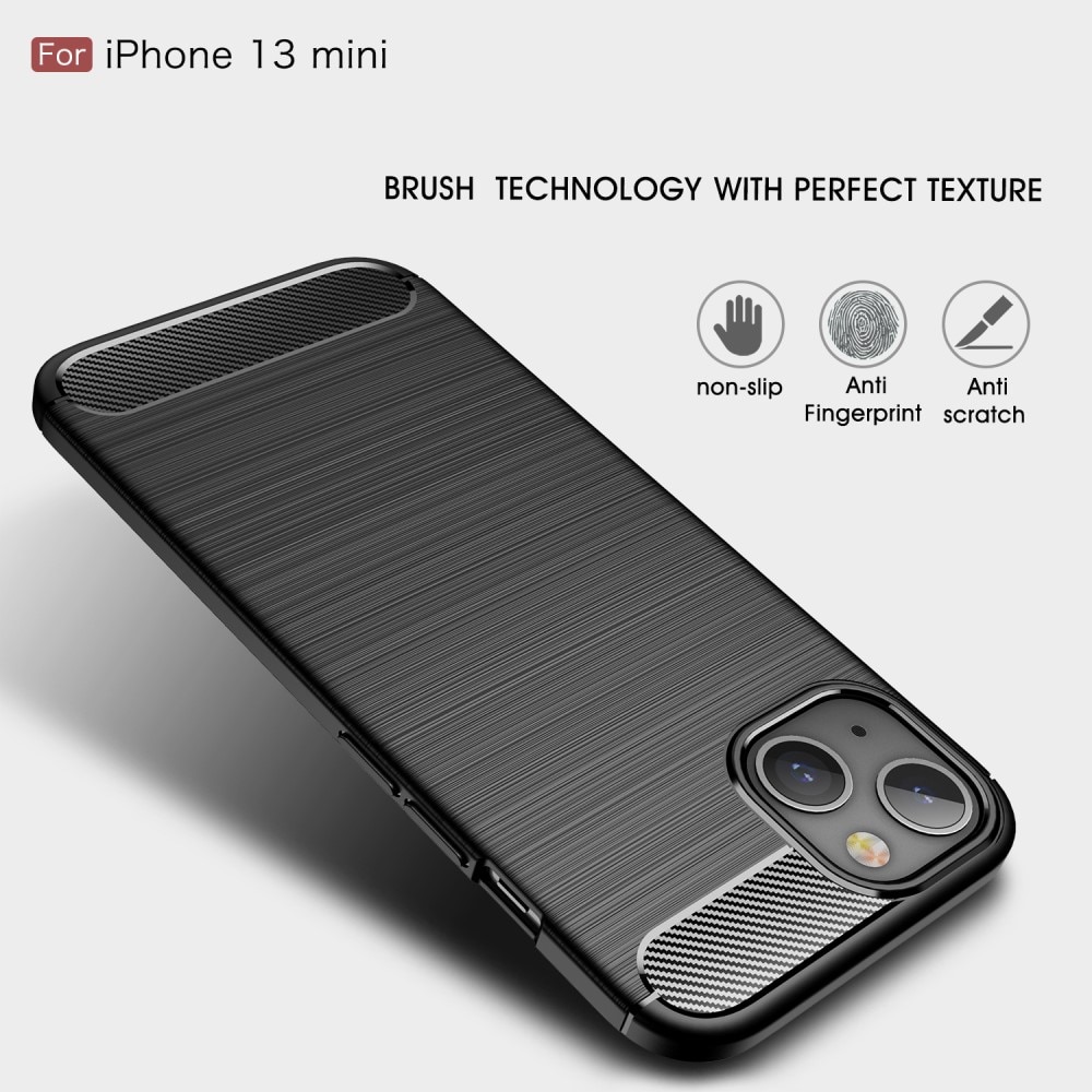 Apple iPhone 13 Mini Cover TPU Brushed Sort